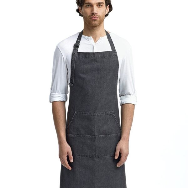 Artisan Collection by Reprime Jeans Stitch Denim Bib Apron RP126 Jeans Stitch Denim Bib Apron Thumbnail