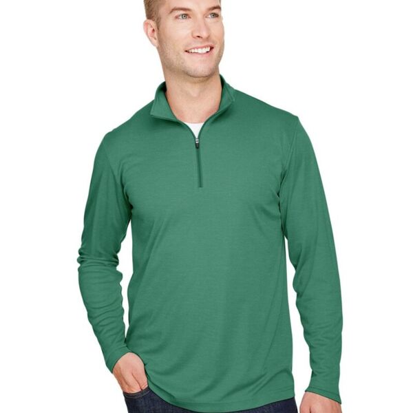 Team 365 Men's Zone Sonic Heather Performance Quarter-Zip Pullover TT31H Men's Zone Sonic Heather Performance Quarter-Zip Pullover Thumbnail
