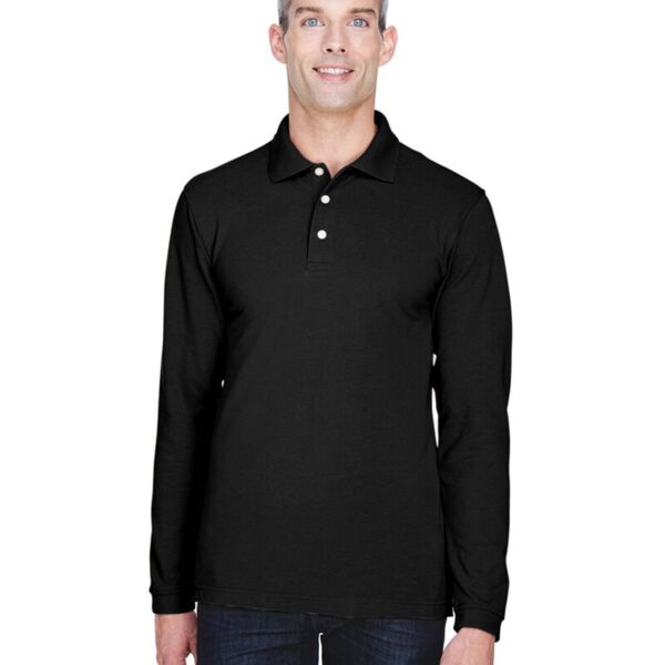 Harriton Men's Easy Blend™ Long Sleeve Polo M265L Men's Easy Blend™ Long Sleeve Polo Thumbnail