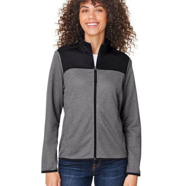 Core 365 Women's Venture Heathered Stripe Hybrid Jacket CE74W Women's Venture Heathered Stripe Hybrid Jacket Thumbnail