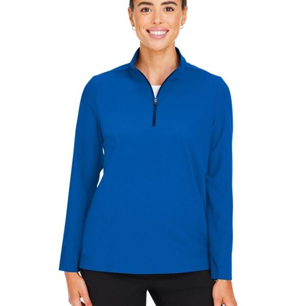 Devon & Jones Women's CrownLux Performance® Windsor Welded Quarter-Zip Pullover DG410W Women's CrownLux Performance® Windsor Welded Quarter-Zip Pullover Thumbnail