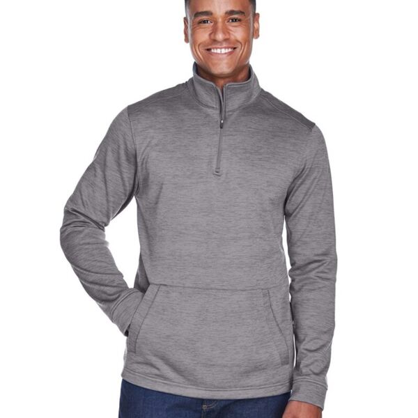 Devon & Jones Men's Newbury Mélange Fleece Quarter-Zip Pullover DG798 Men's Newbury Mélange Fleece Quarter-Zip Pullover Thumbnail