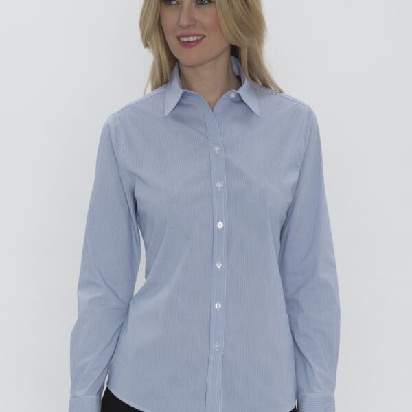COAL HARBOUR® MINI STRIPE STRETCH WOVEN LADIES' SHIRT Thumbnail