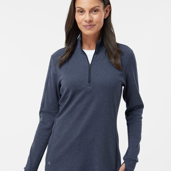 Adidas Women's 3-Stripes Quarter-Zip Sweater  A555 Women's 3-Stripes Quarter-Zip Sweater  Thumbnail