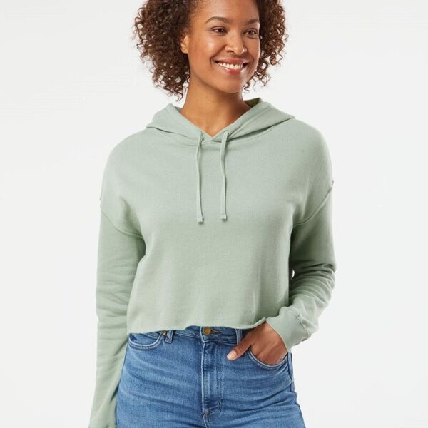 Independent Trading Co. Women’s Lightweight Crop Hooded Sweatshirt AFX64CRP Women’s Lightweight Crop Hooded Sweatshirt Thumbnail
